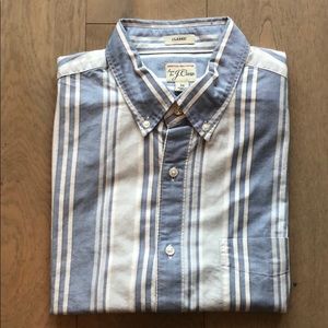 J.Crew Short Sleeve Stripe Oxford Shirt